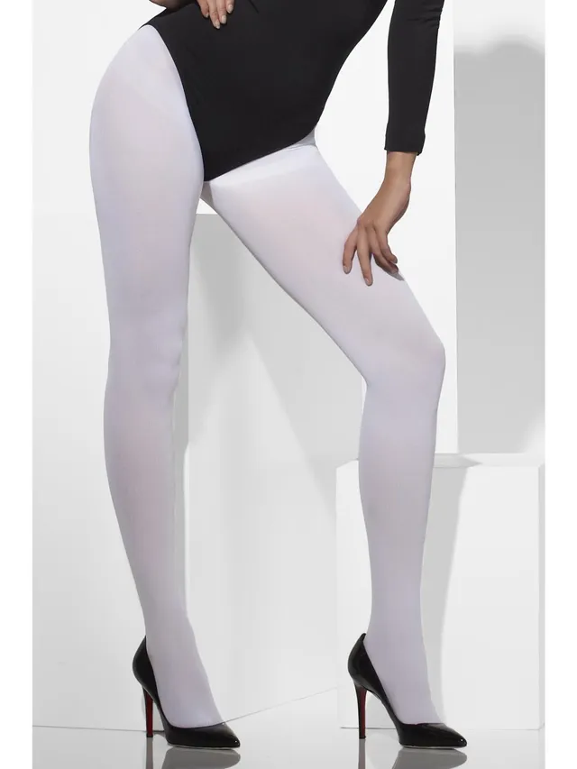 smiffys-fever-strumpfhose-blickdicht-wei-damen-kost-m image 1