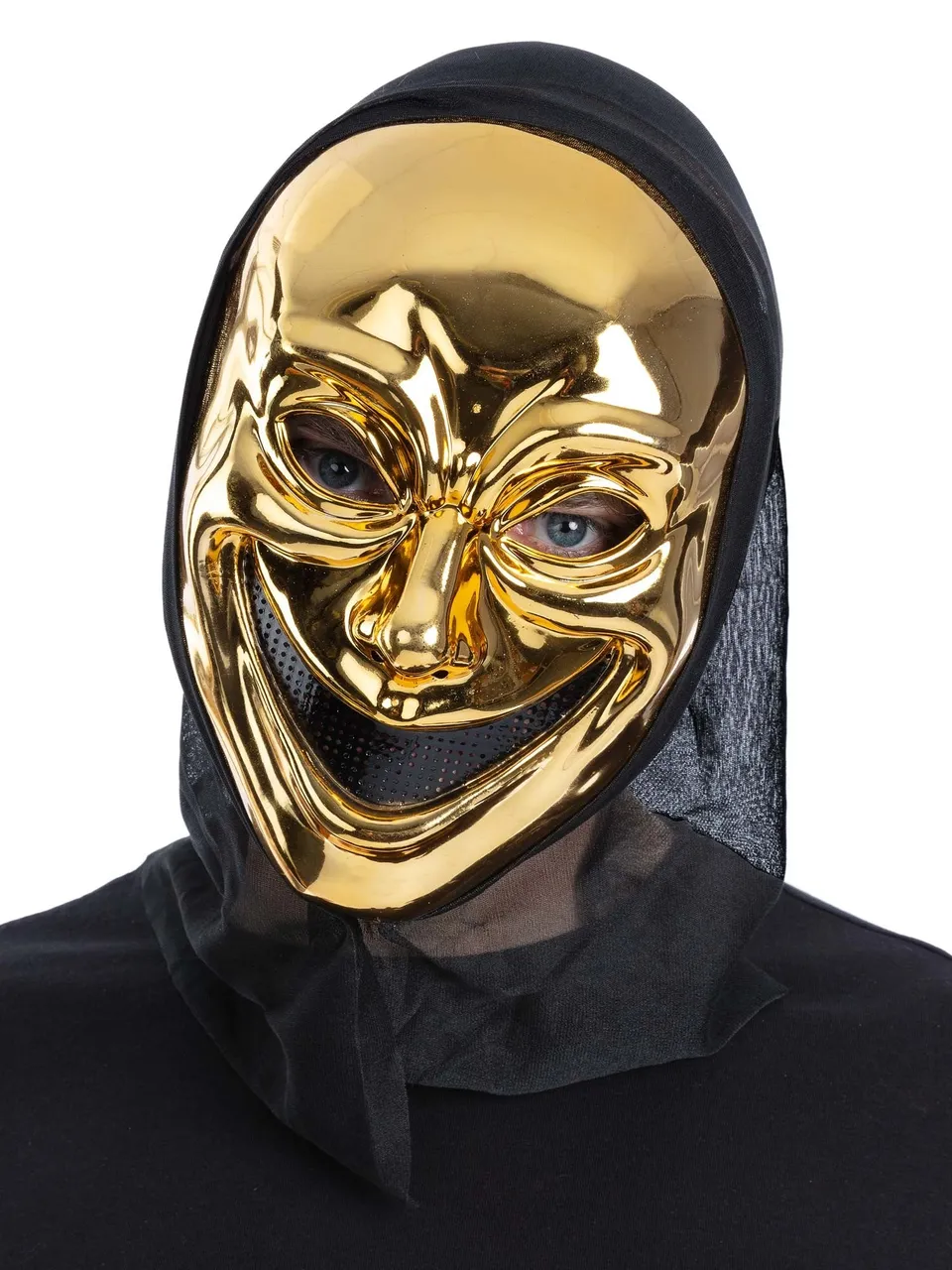 smiffys-fever-gold-killer-maske-mit-kapuze-horror image 1
