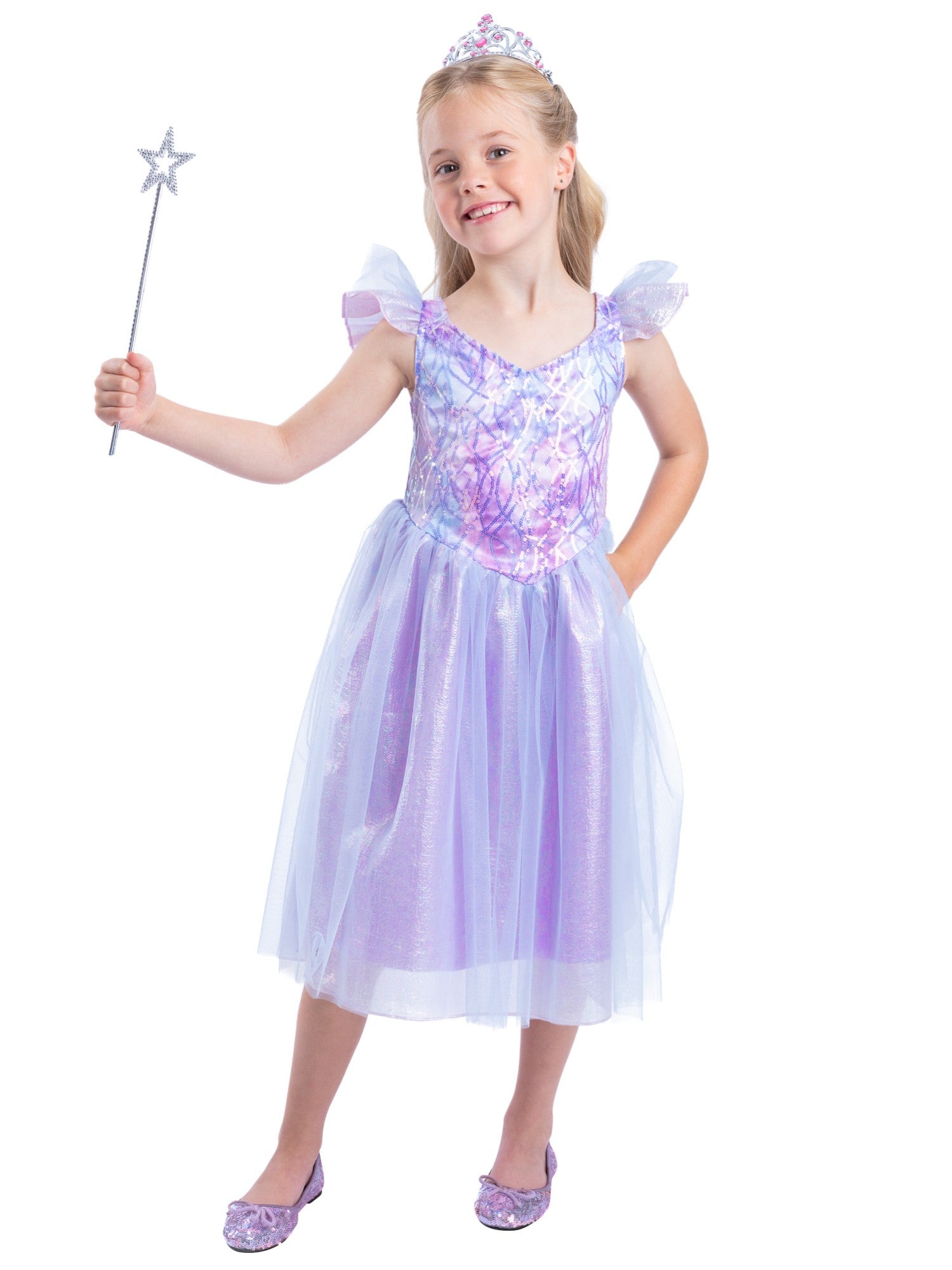 smiffys-fever-fairy-princess-kost-m-m-dchen-m-lila-7-9-j image 2