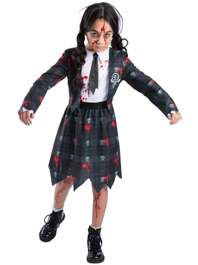 smiffys-fever-ghoul-schulm-dchen-kost-m-kinder-gr-n-4-12-jahre image 1