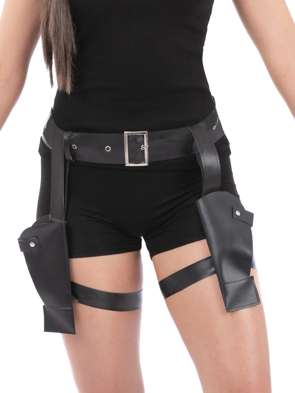 smiffys-fever-oberschenkel-holster-set-2-pistolen-schwarz image 1