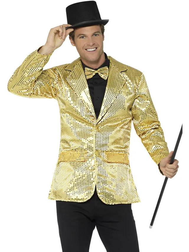 smiffys-fever-pailletten-jacke-herren-gold-m-xl image 1