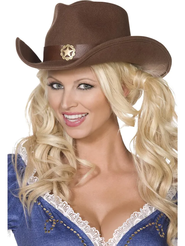 smiffys-fever-cowboyhut-braun-mit-sheriffstern image 1