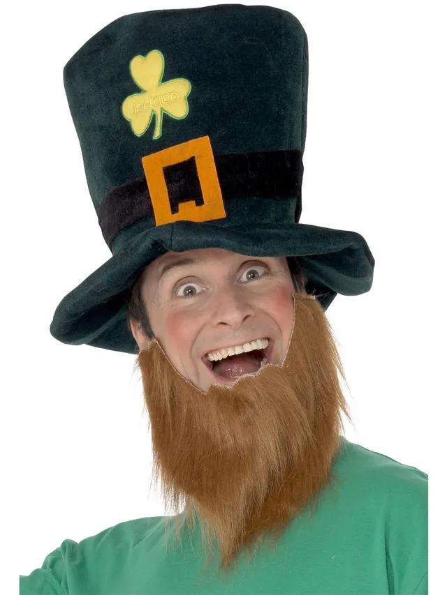 smiffys-fever-leprechaun-hut-gr-n-mit-bart image 1