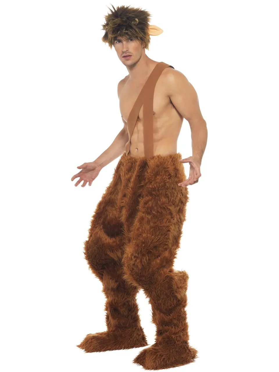 smiffys-fever-pan-kost-m-faun-braun-herren-bergr-e image 1