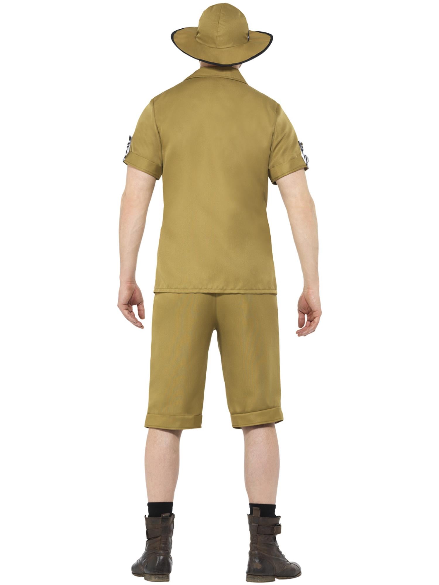 smiffys-fever-safari-kost-m-herren-khaki-l-mit-hut image 3