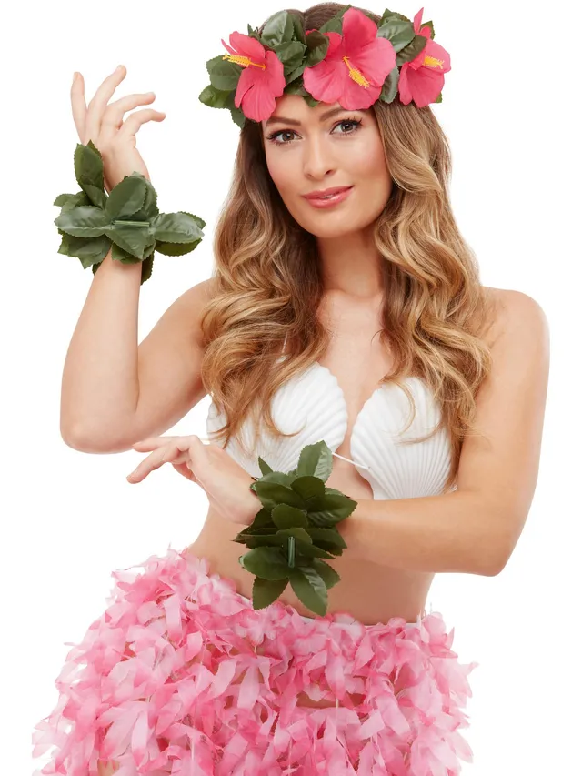 smiffys-fever-hawaiian-luau-tiki-kit-gr-n-pink image 1