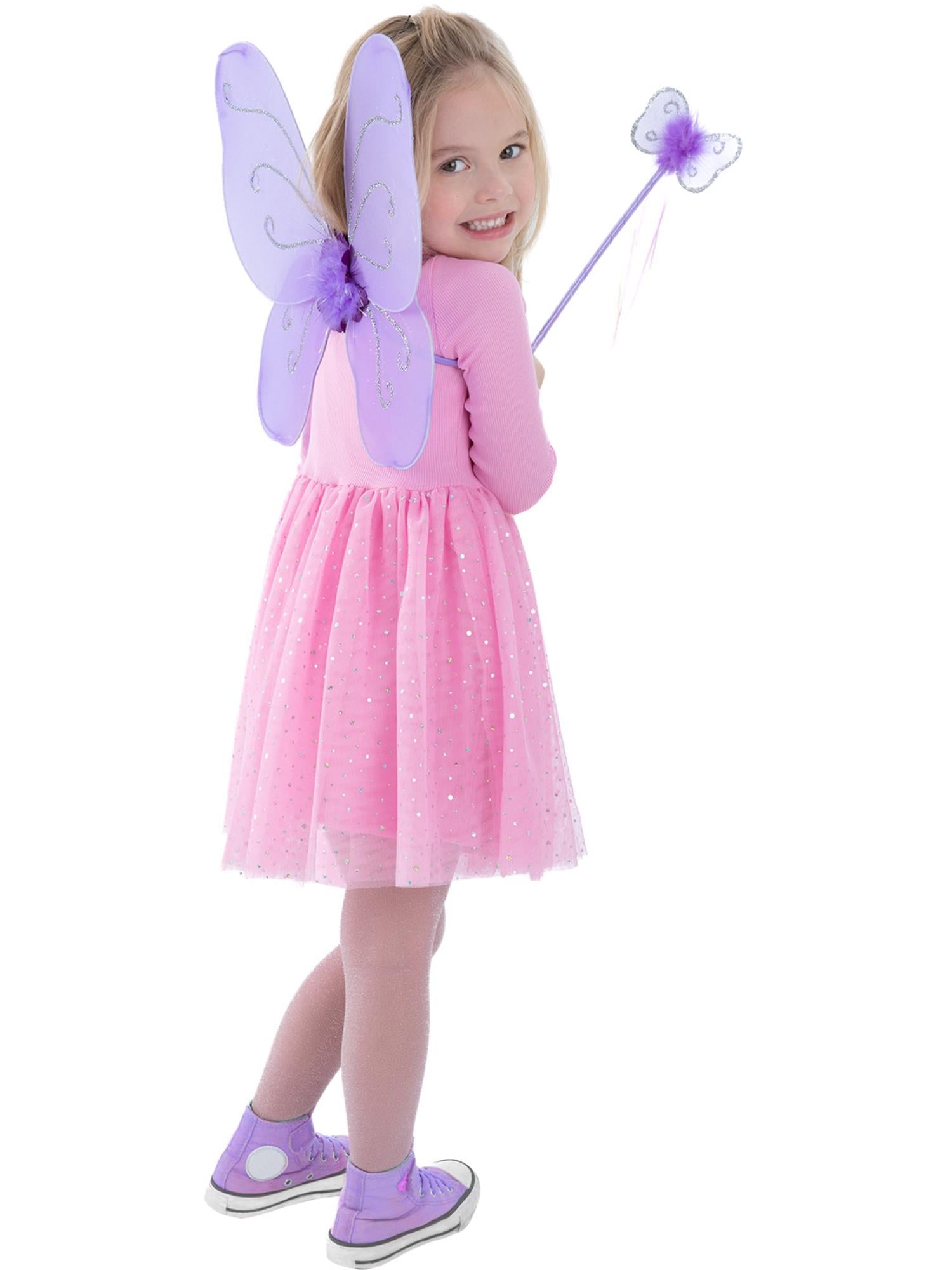 smiffys-fever-schmetterling-fl-gel-zauberstab-lila image 1
