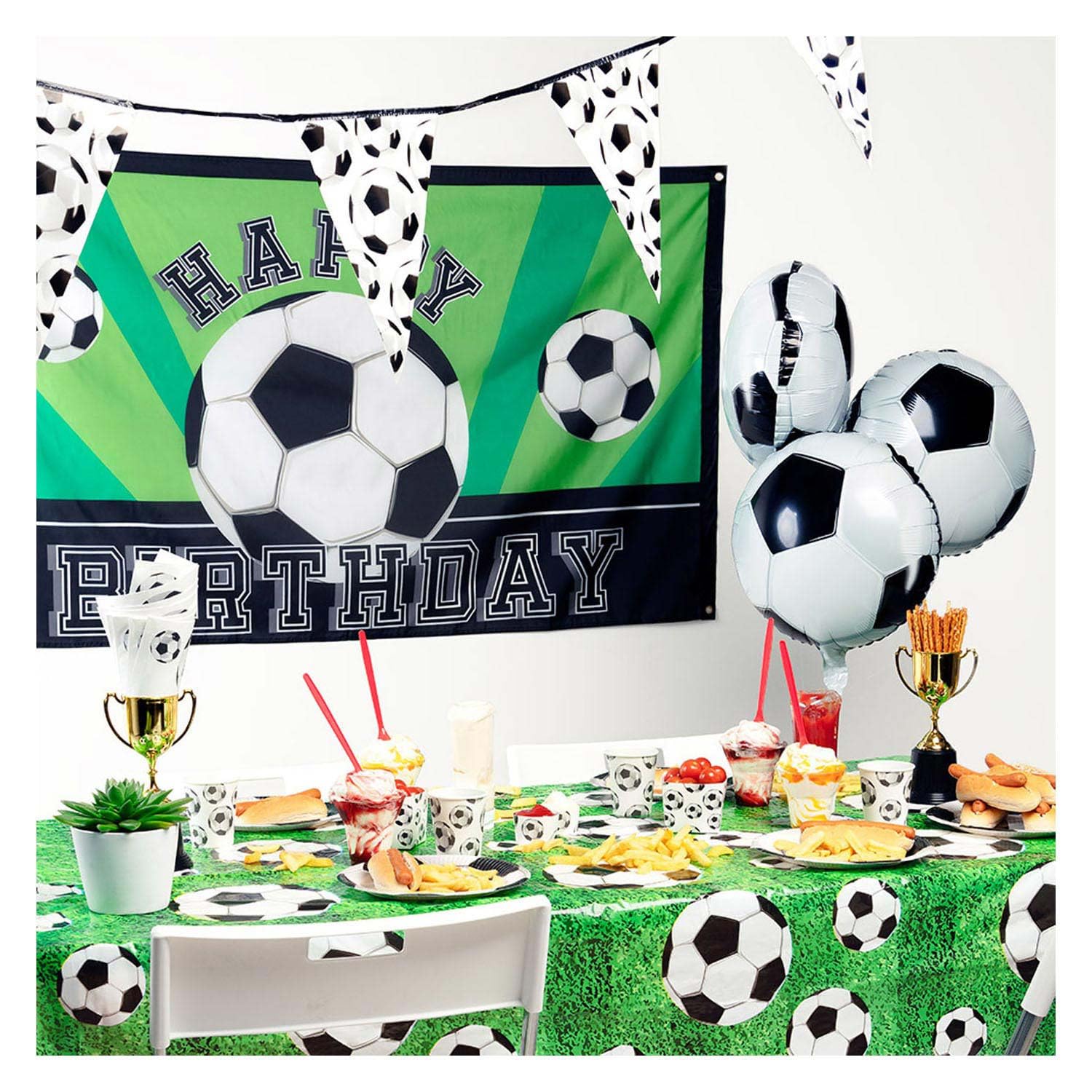 boland-decorations-happy-birthday-banner-fu-ball-90x150-cm image 2