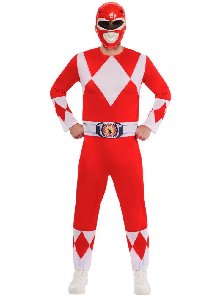 rubies-power-ranger-kost-m-erwachsene-rot-overall image 1