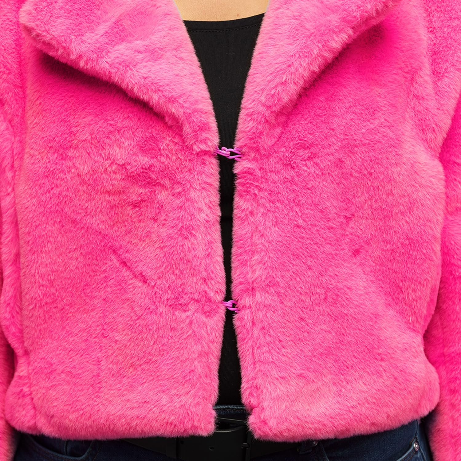 boland-fluffy-rave-jacke-neonpink-m-l-uv-pl-schjacke-mit-taschen image 5