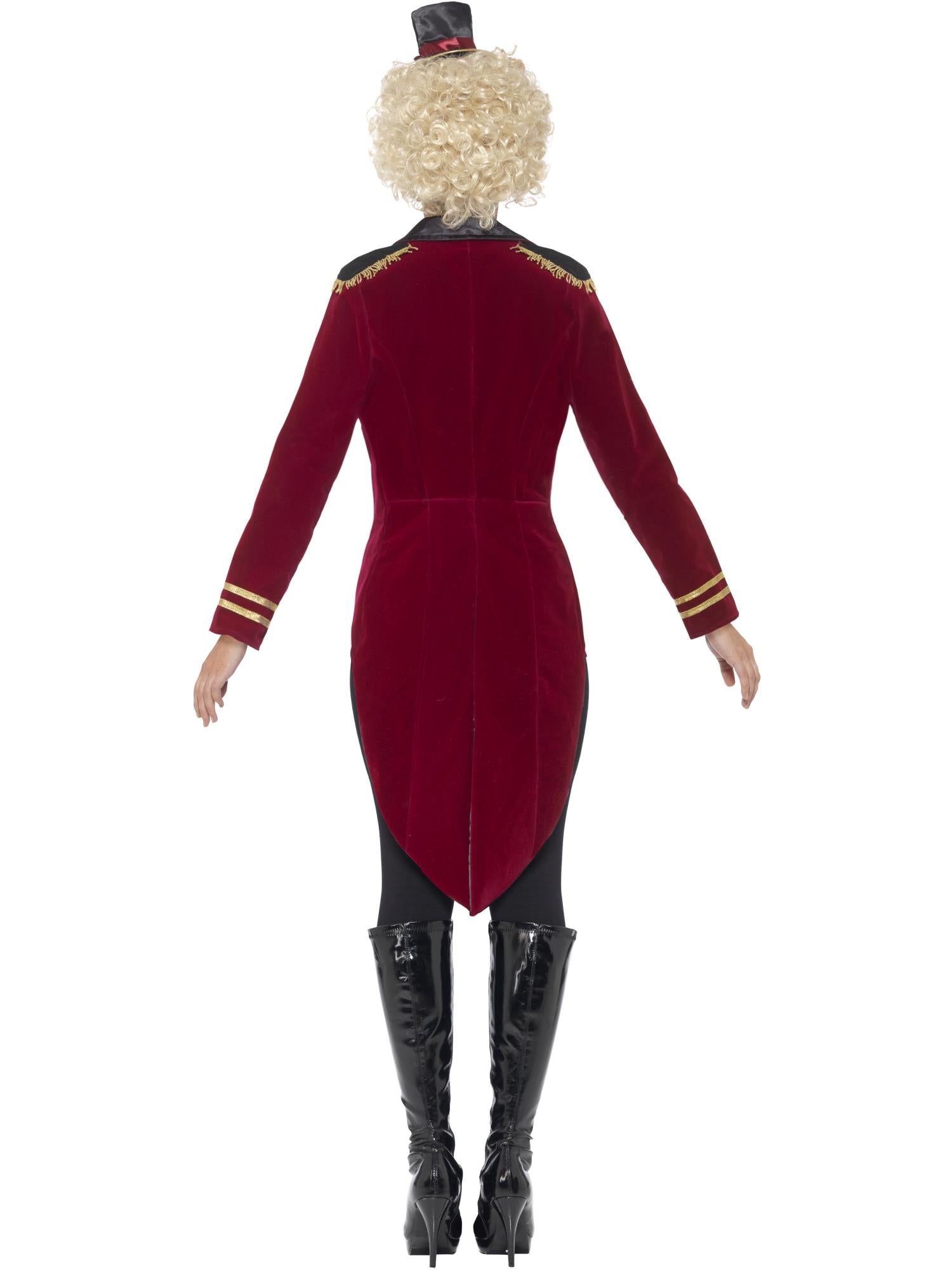 smiffys-fever-zirkusdirektorin-kost-m-damen-rot-mit-zylinder image 2