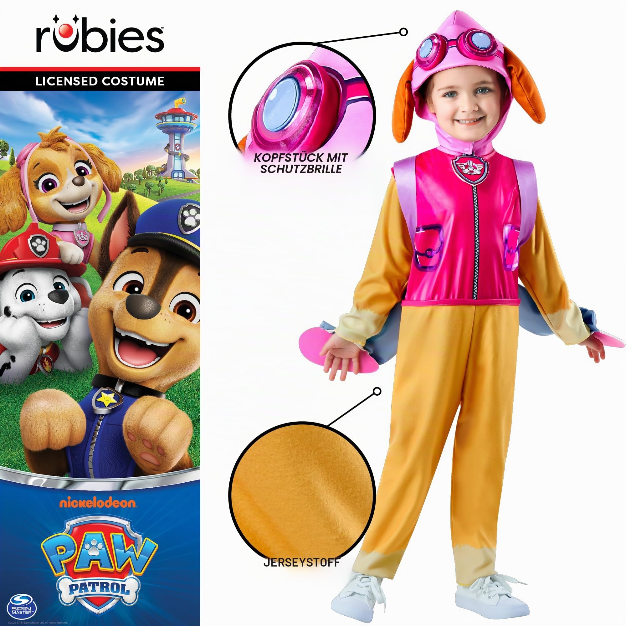 rubie-s-deluxe-paw-patrol-skye-kost-m-2-3-jahre image 3