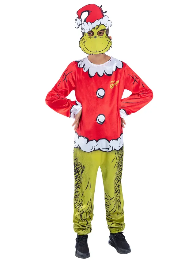 smiffys-fever-grinch-santa-kost-m-kinder-jumpsuit image 1