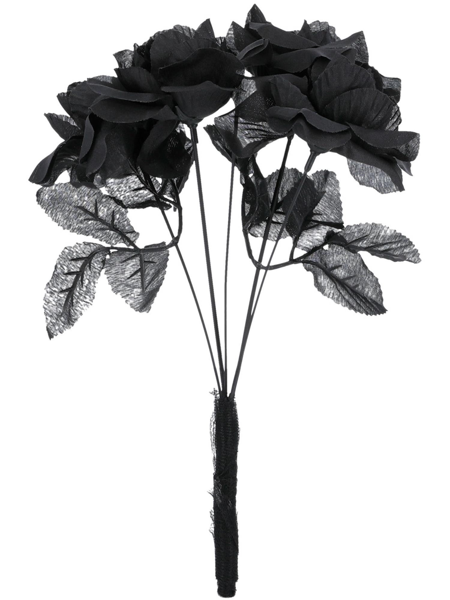 smiffys-fever-corpse-bride-brautstrau-schwarz-rosen image 3