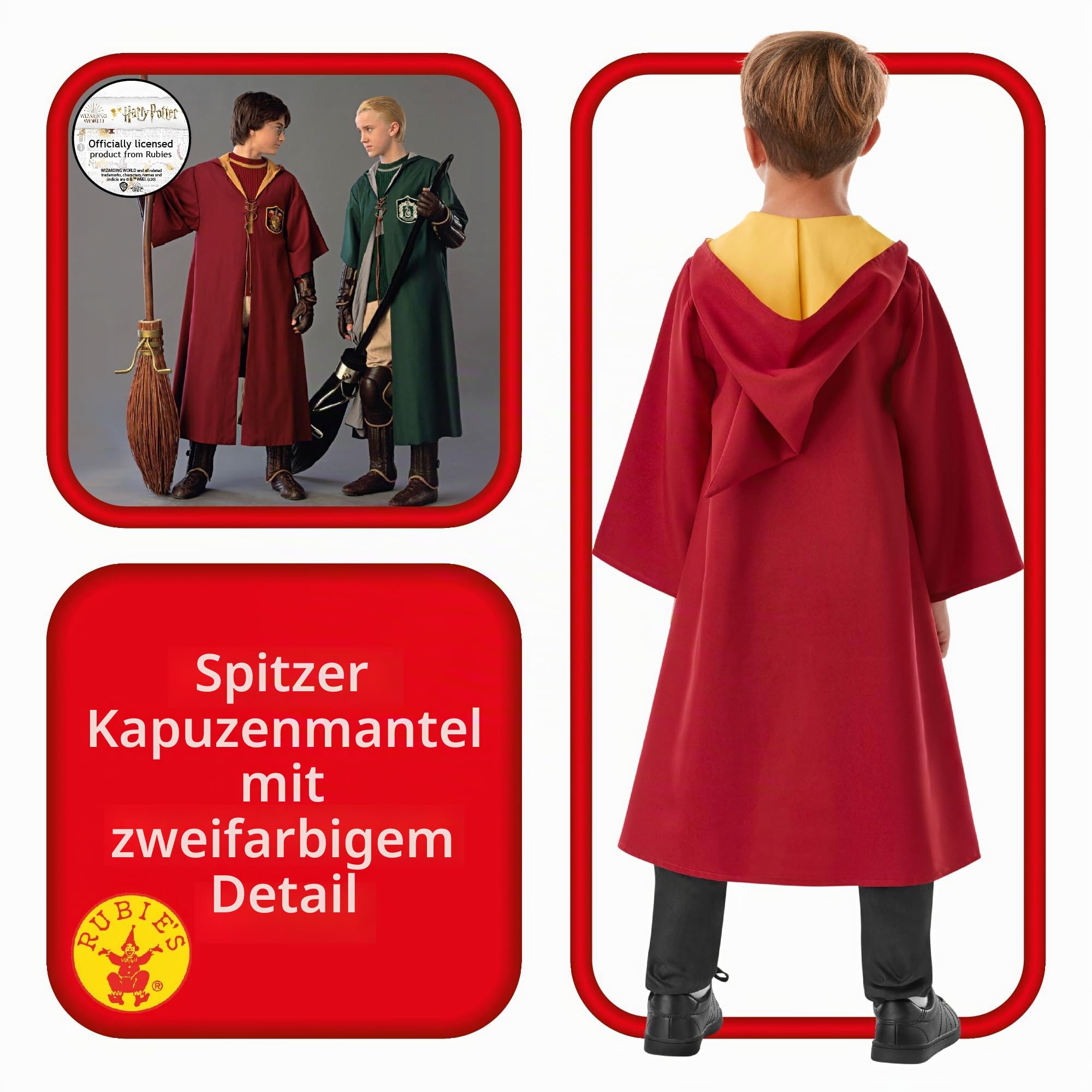 rubie-s-deluxe-harry-potter-quidditch-kost-m-kinder-9-10-gryffindor image 3