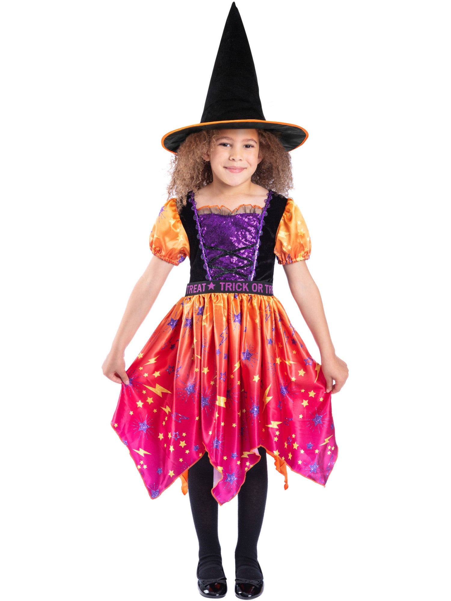 smiffys-fever-mond-sterne-hexenkost-m-kinder-l-orange-10-12-j image 1