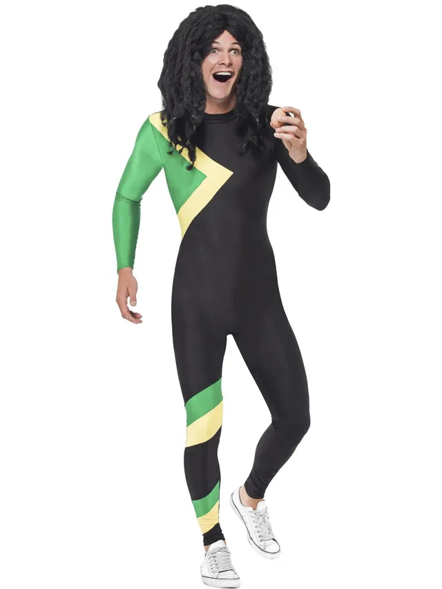 smiffys-fever-jamaican-hero-herren-kost-m-overall-gr-m-schwarz image 1