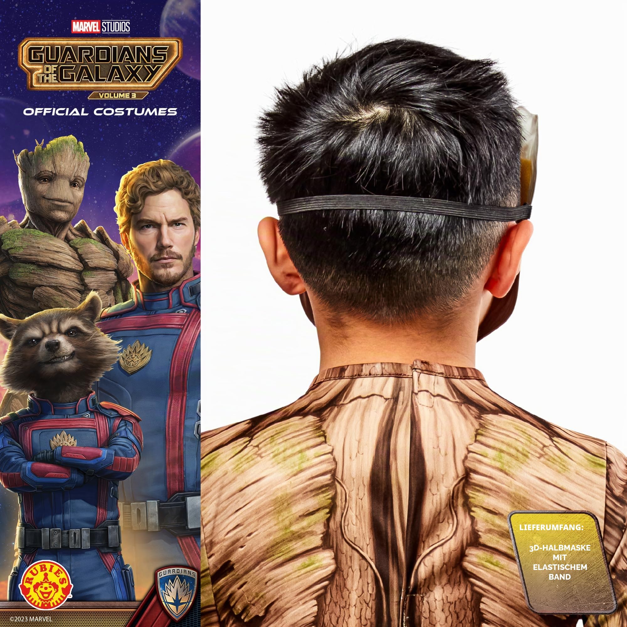 rubie-s-deluxe-groot-kindermaske-guardians-braun-gr-n image 2