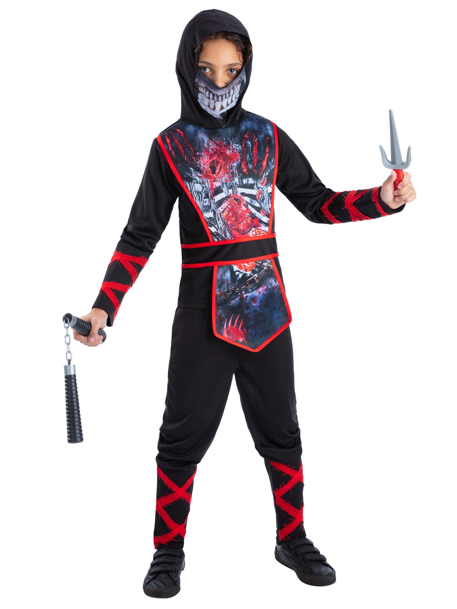 smiffys-fever-zombie-ninja-kinderkost-m-gr-l-10-12-j image 1