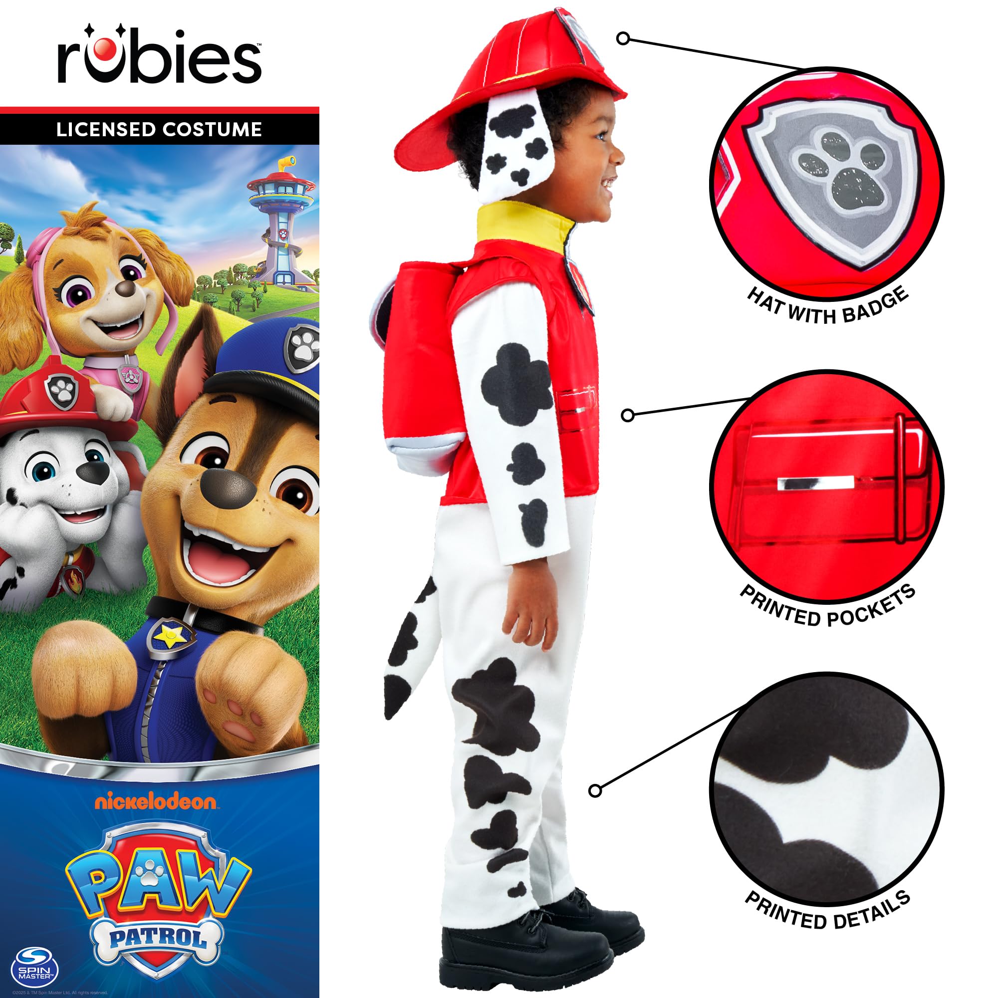 rubie-s-deluxe-paw-patrol-marshall-kost-m-kleinkind-2-3-jahre image 3