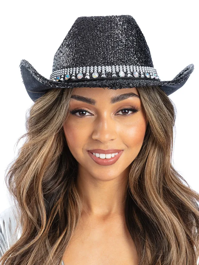 smiffys-fever-cowboyhut-schwarz-strass-bling image 1