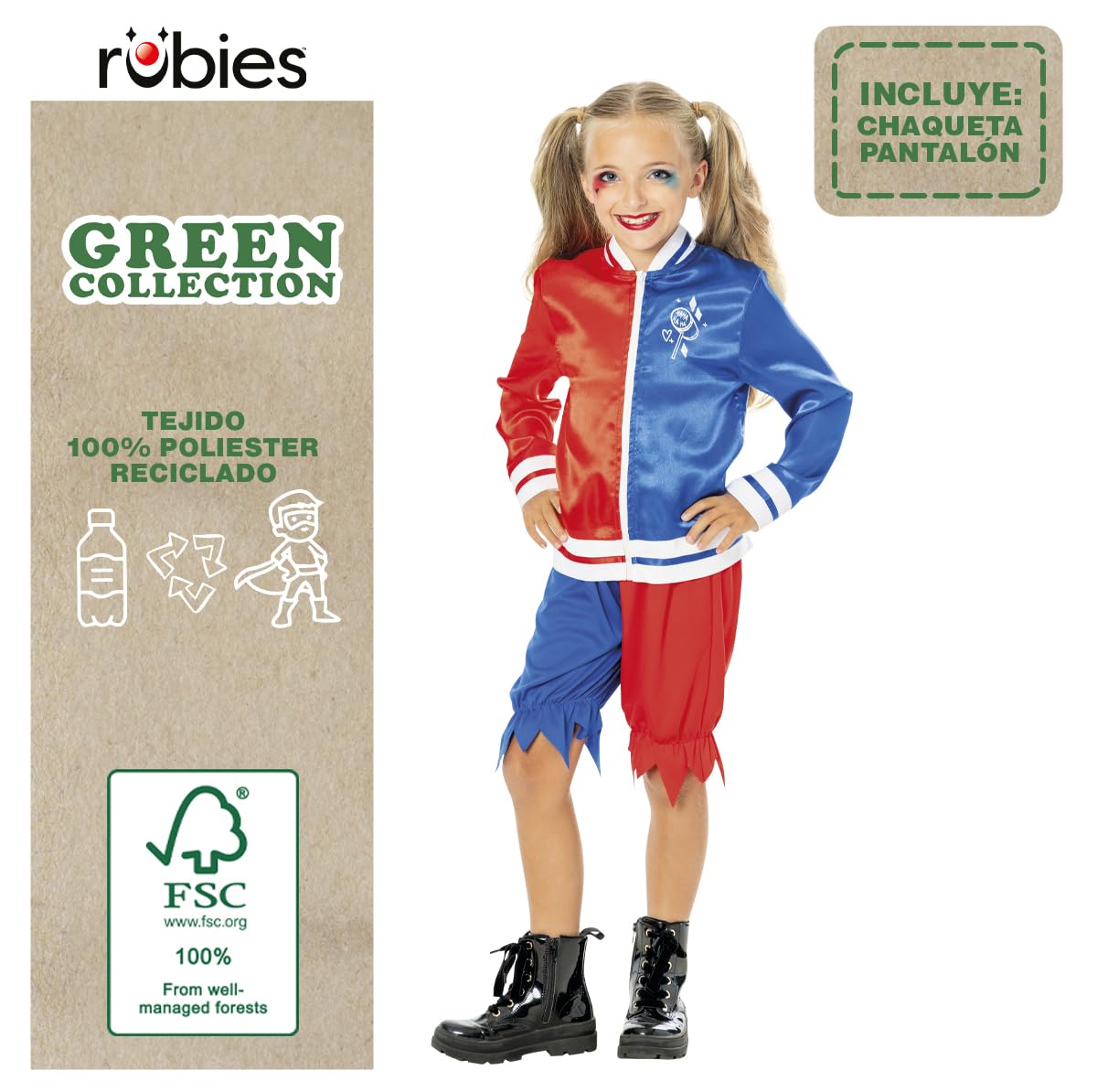rubie-s-deluxe-harley-quinn-kost-m-m-dchen-green image 2