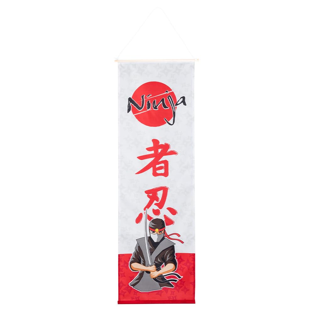 boland-ninja-banner-30x100-cm-polyester-mottoparty-deko image 1
