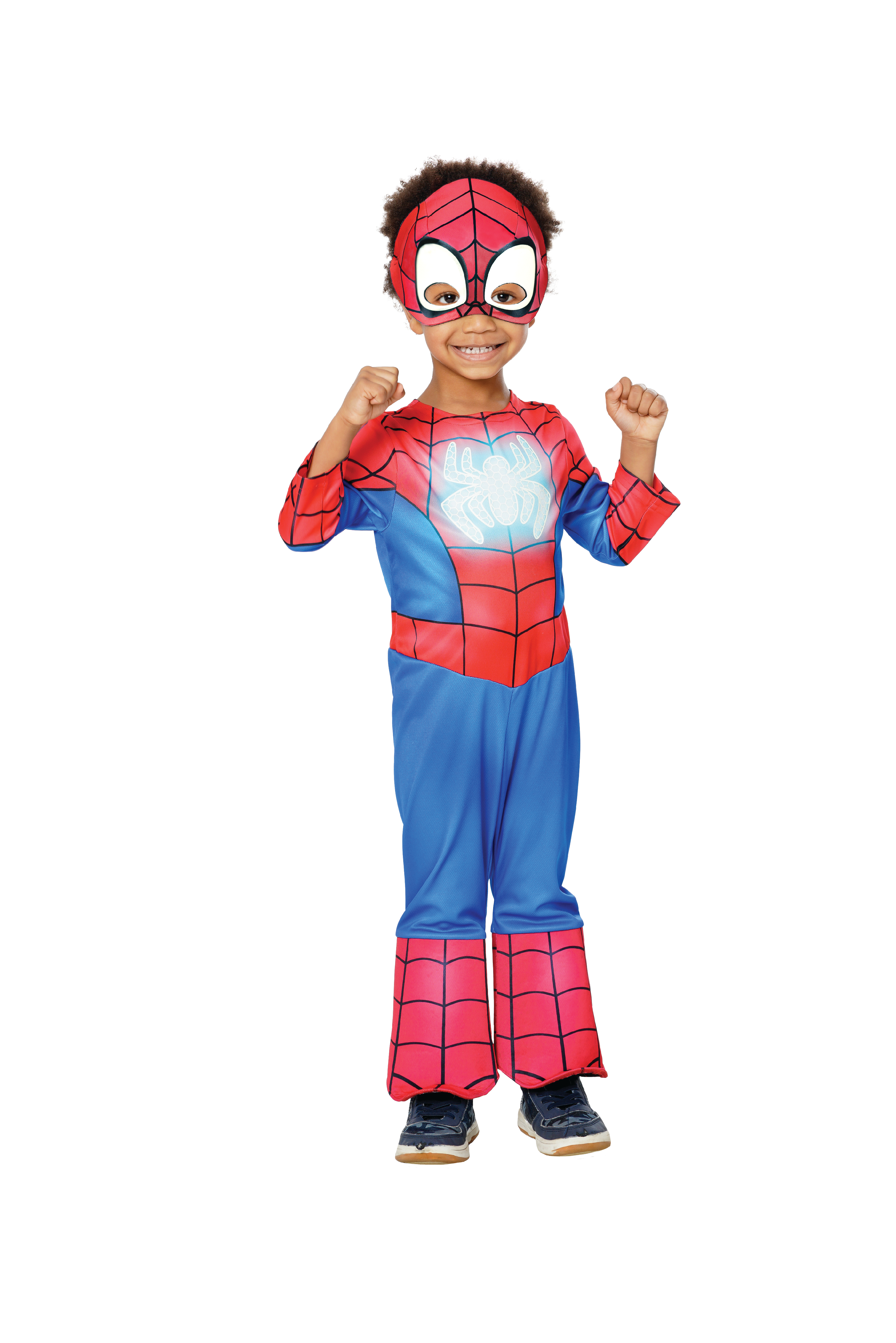 rubies-spidey-glow-in-the-dark-kost-m-rot-blau-maske image 1