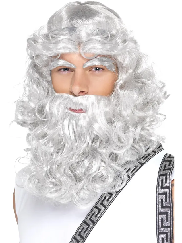 smiffys-fever-zeus-per-cke-mit-bart-wei-herren image 1
