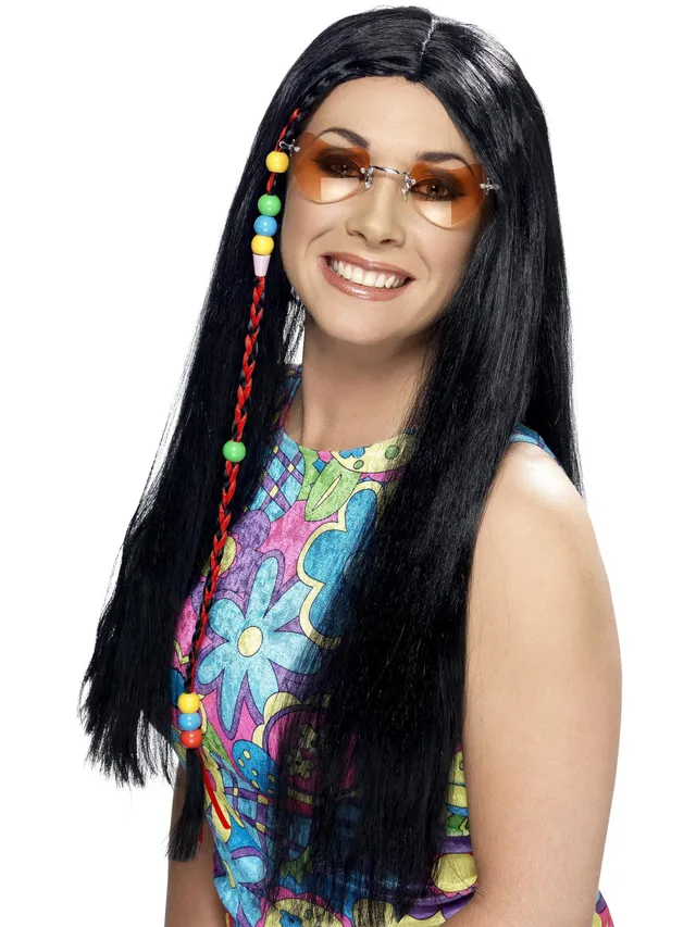 smiffys-fever-hippie-per-cke-blond-lang-mit-perlen-damen image 1