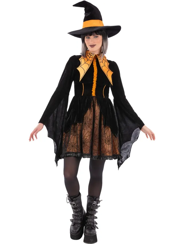 smiffys-fever-spider-witch-hexenkost-m-orange-l image 1
