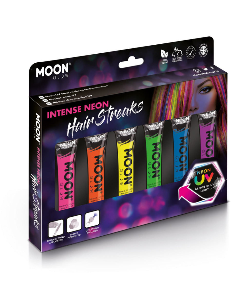 smiffys-makeup-fx-moon-glow-neon-uv-haarstr-hnen-set-15-ml image 1