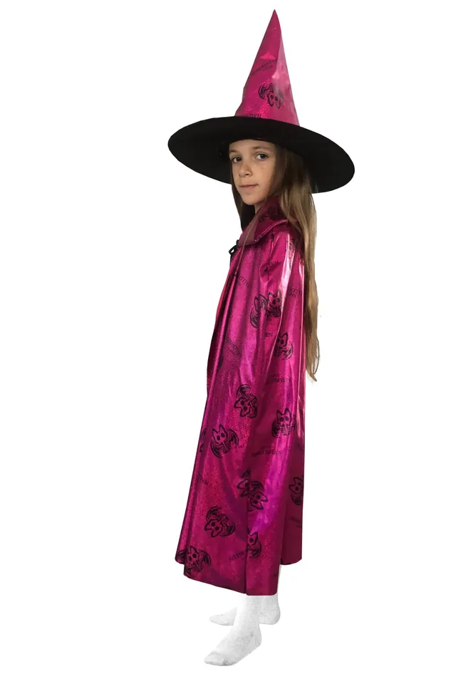 rubies-hexen-set-rosa-cape-mit-hut-fledermaus-3-8-jahre image 1