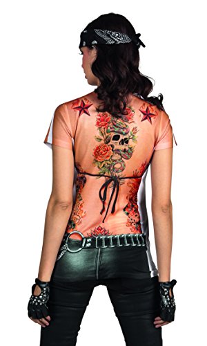 boland-costumes-biker-lady-fotoshirt-damen-s-kurzarm image 6