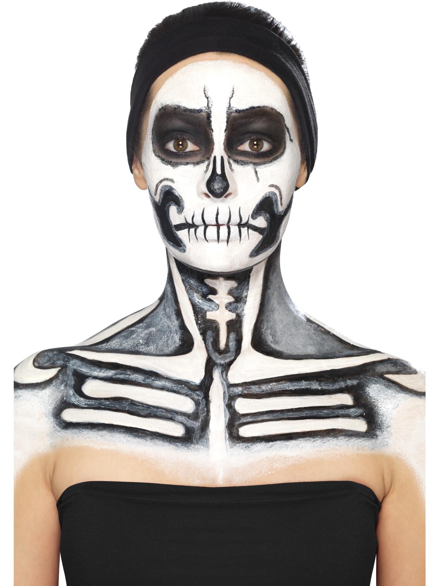 smiffys-makeup-fx-skeleton-liquid-latex-kit-schwarz-wei-schwamm image 5