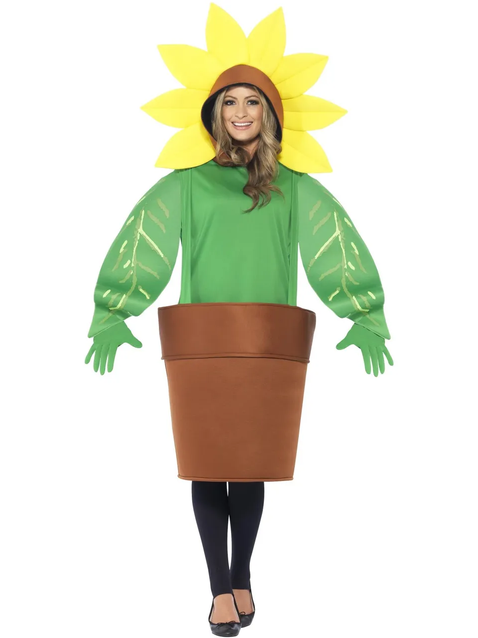 smiffys-fever-sunflower-kost-m-blume-unisex-blumentopf image 1