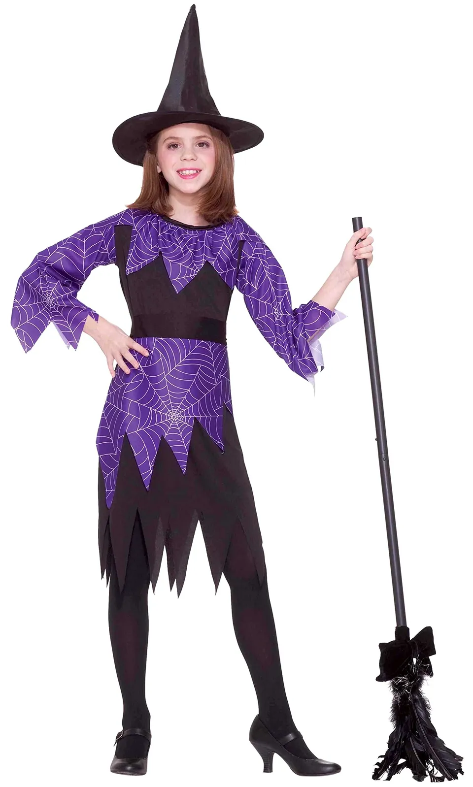 rubie-s-deluxe-spider-witch-kost-m-kind-l-kleid-hut image 1