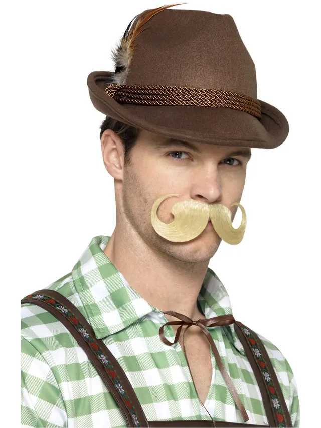 smiffys-fever-deluxe-bavarian-trenker-hut-braun-feder image 1