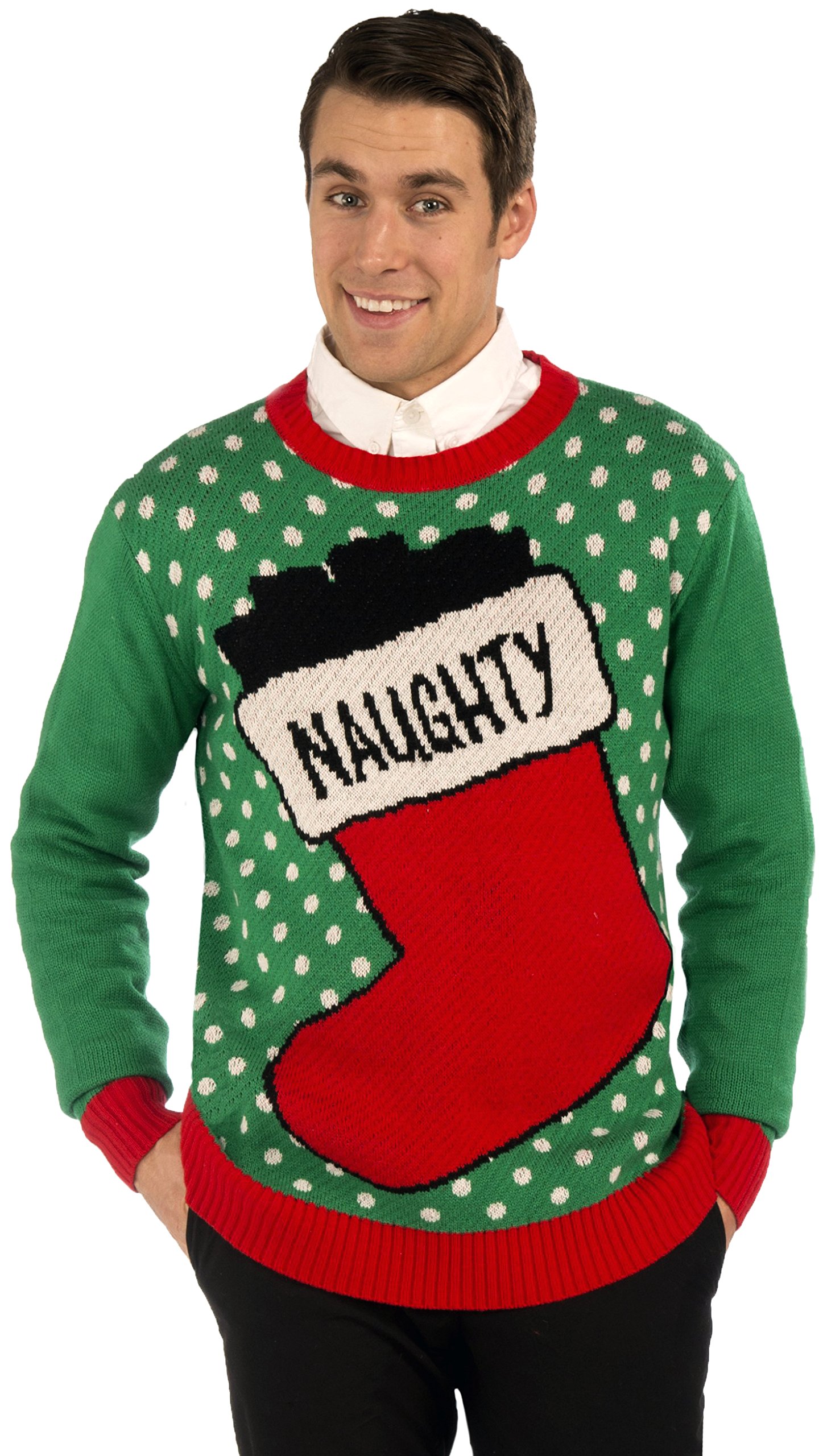 rubie-s-deluxe-naughty-stocking-weihnachtspullover-gr-n-l image 2