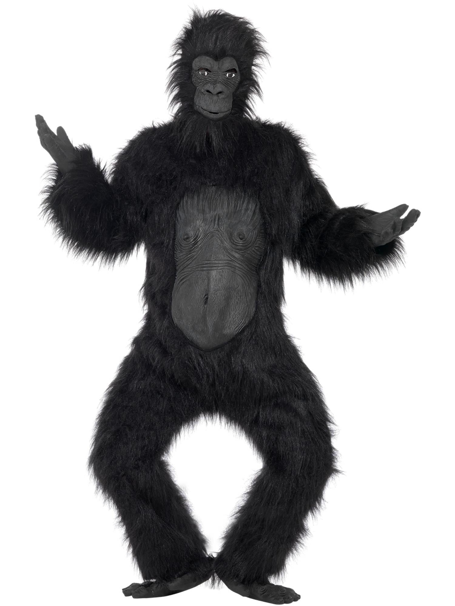smiffys-fever-deluxe-gorilla-kost-m-herren-schwarz-mit-maske image 4
