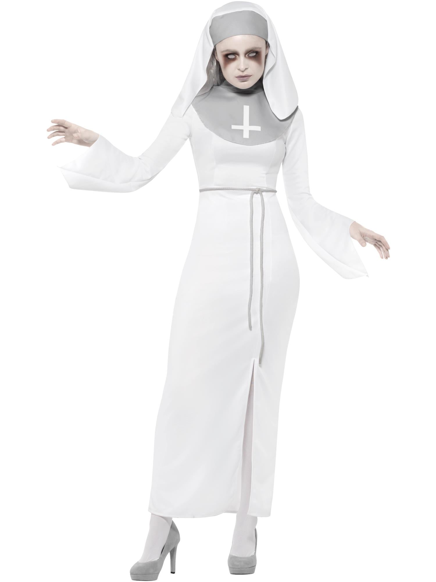 smiffys-fever-nonnen-kost-m-damen-wei-m-mit-haube image 4