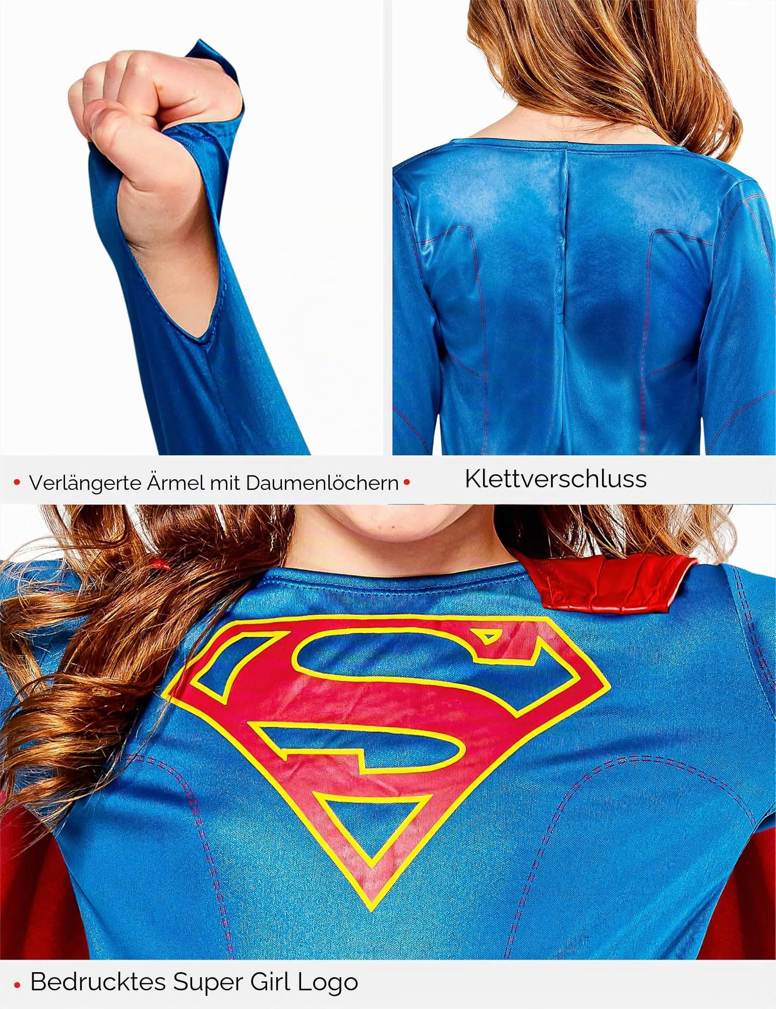 rubie-s-deluxe-supergirl-kost-m-kleid-kinder-gr-e-s-3-4-jahre image 5