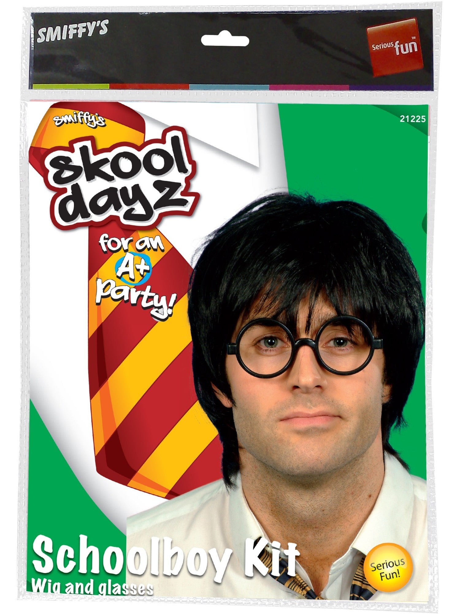 smiffys-fever-schoolboy-set-per-cke-mit-brille-schwarz image 2
