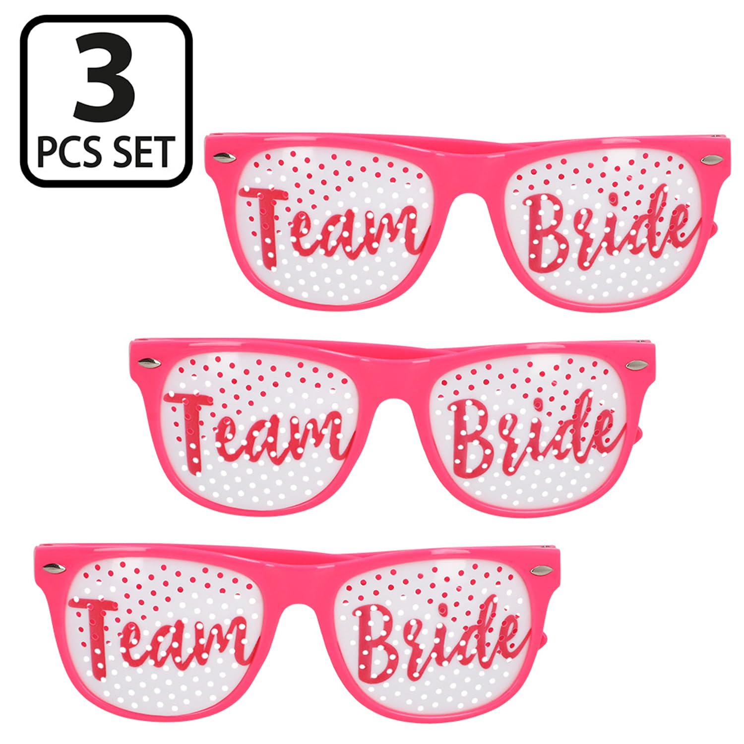 boland-accessories-partybrillen-team-bride-rosa-3er-set image 3