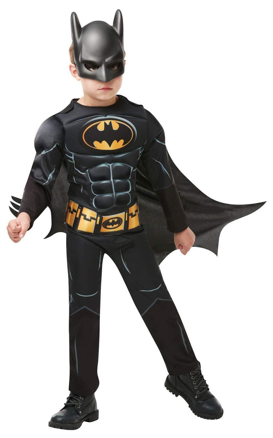 rubie-s-deluxe-batman-kinderkost-m-9-10-jahre-schwarz-muskelanzug image 7