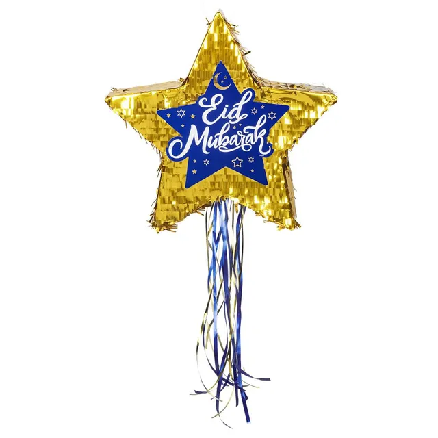 boland-decorations-pinata-stern-eid-mubarak-44cm-gold image 1