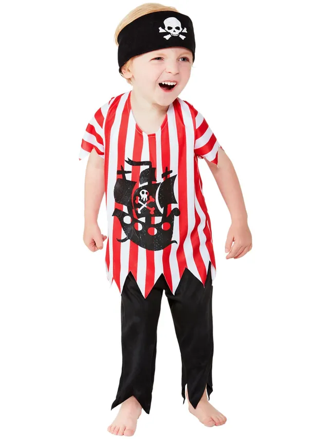 smiffys-fever-jolly-pirate-piratenkost-m-kleinkind-3-tlg-rot image 1