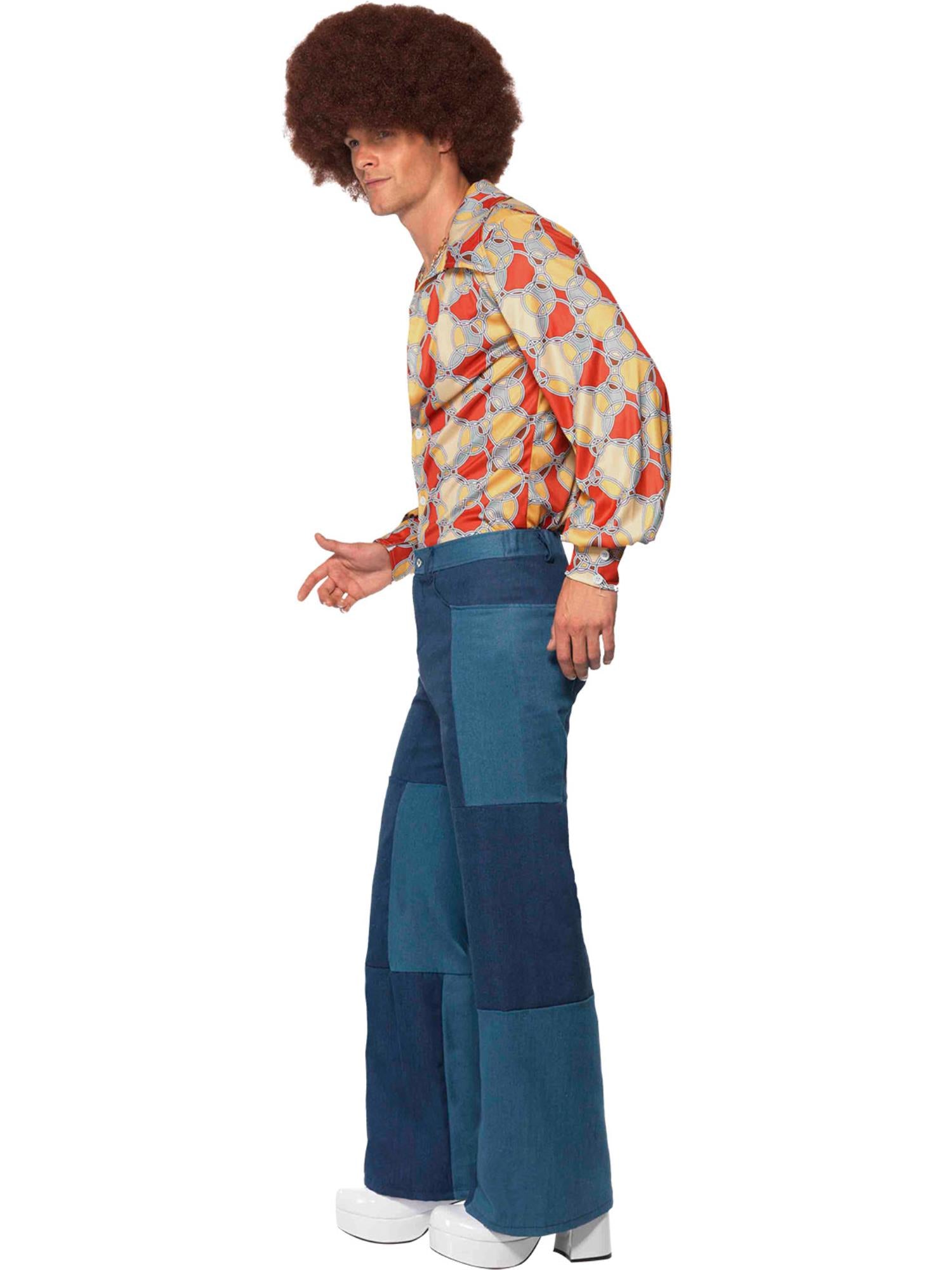 smiffys-fever-1970s-retro-kost-m-blau-mit-schlaghose image 3