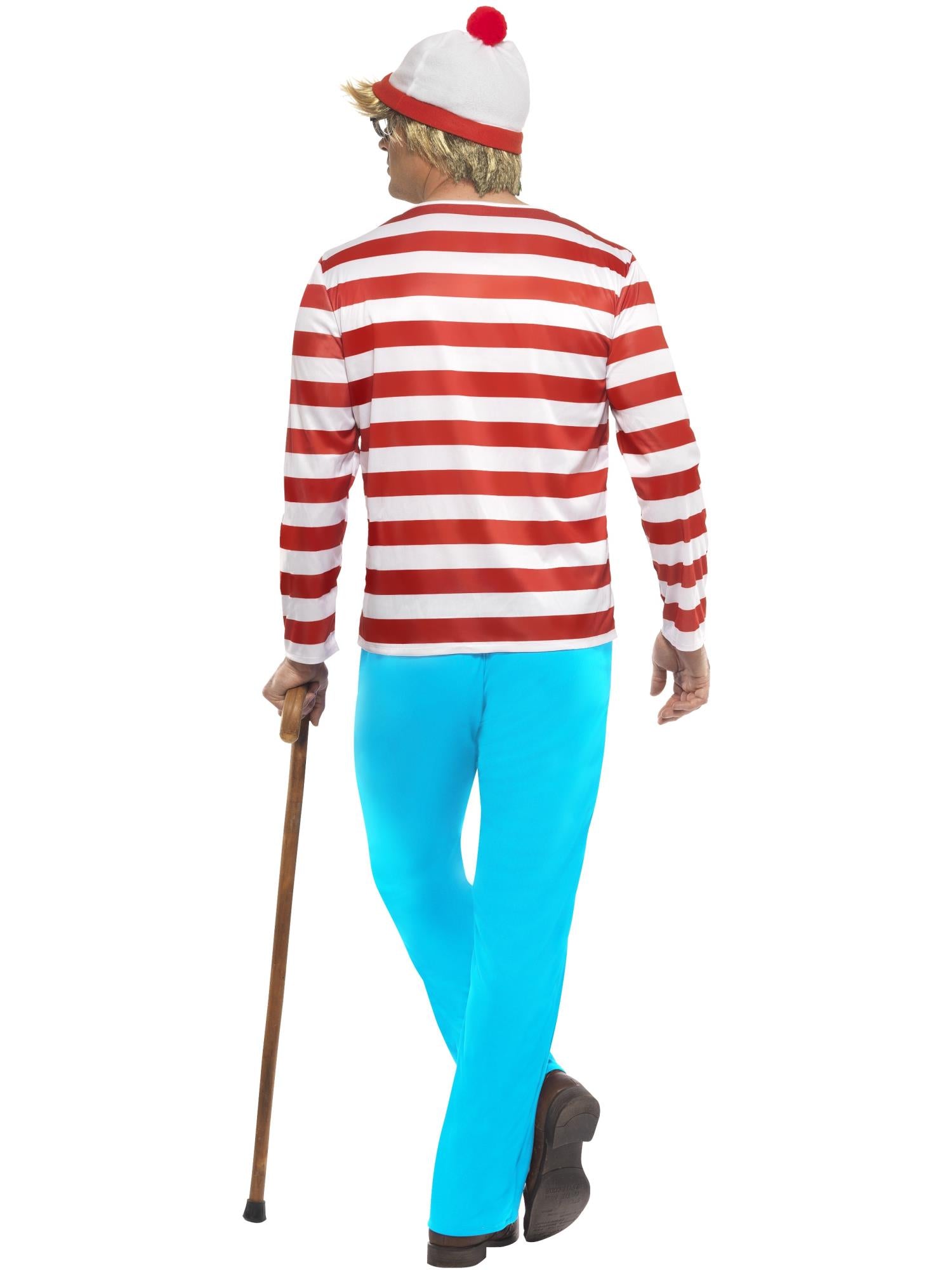 smiffys-fever-wo-ist-wally-kost-m-herren-rot-wei-s image 2
